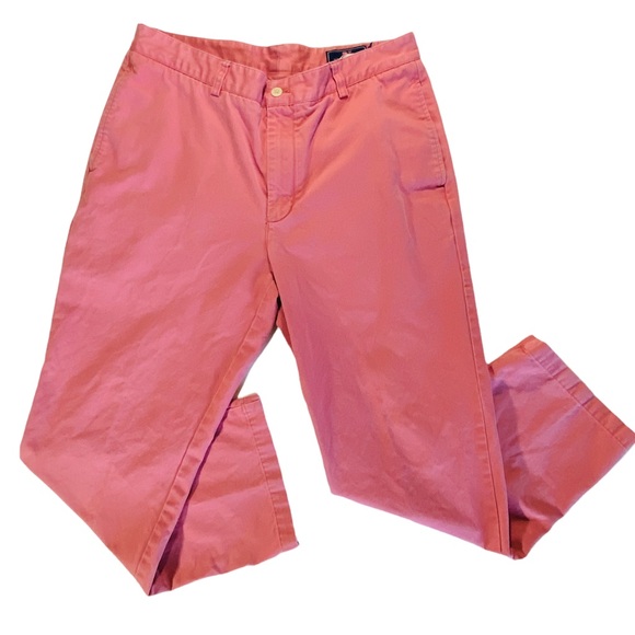 Vineyard Vines Other - Men's VINEYARD VINES Salmon Jetty Red Classic Fit Chino Club Pants Size 34 X 30